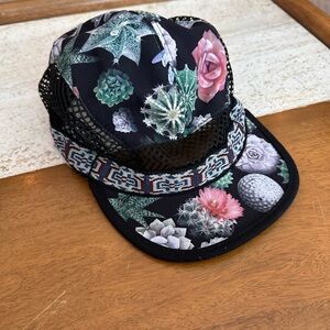 Kavu Floral Cactus Mesh Hat - Black and Pink